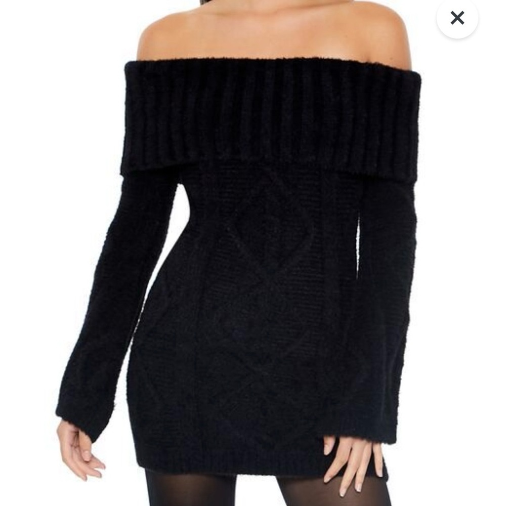 Forever 21 Black Off-the-Shoulder dress